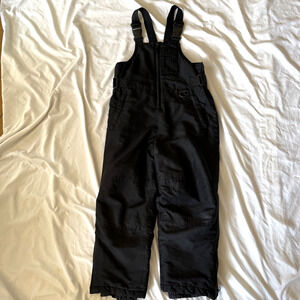 Arctic Quest Insulated Snowsuit Ski Bib Unisex Youth 5/6 Black Adjustable Winter